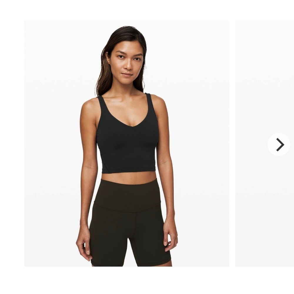 Lululemon Align Tank Top Black Nulu Yoga Crop Bra W1CW4S Size 4